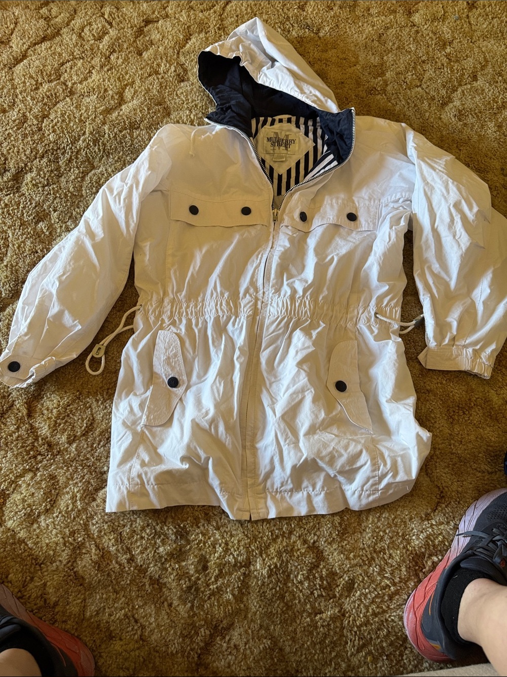 Gymboree White Hooded Rain Jacket for Kids